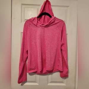 Ideology Pink Crop Hoodie Relaxed Fit